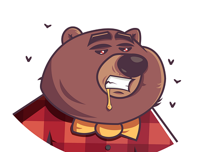 cool bear cartoon character characterdesign funny funny character illustration illustrator vector vectorart