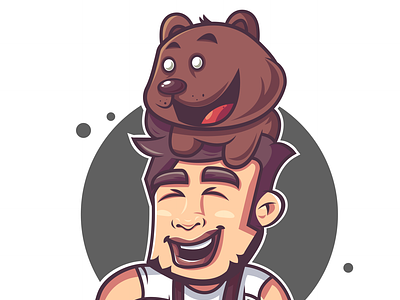 character and bear animal bear cartoon character characterdesign food funny funny character illustration illustrator logo vector vectorart