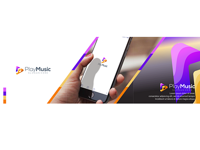 PLAYMUSIC LOGO app art branding design flat icon illustration logo vector web