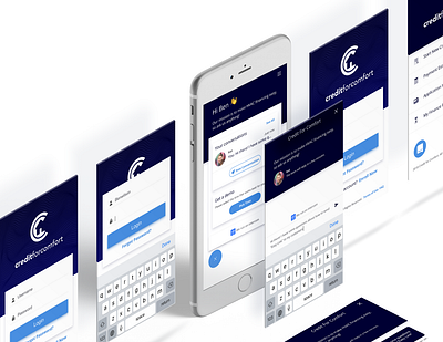 Credit for Comfort | UI/UX 2019 web app design android credit app finance app interaction design ios mobile mobile app mobile app development sketch app uiux user experience user interface