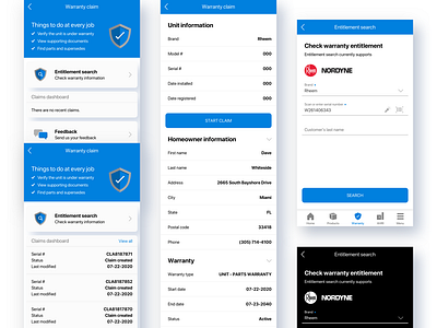 Warranty feature user flow