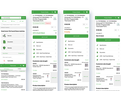 Product search and product details user flow