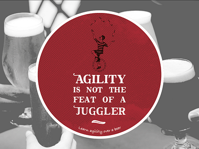 Coaster For Agility - Learn agility over a beer agility design engraving graphic design