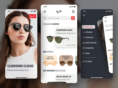 Ray Ban mobile e-commerce design