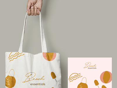 Tote bag design 'Beach Essentials'