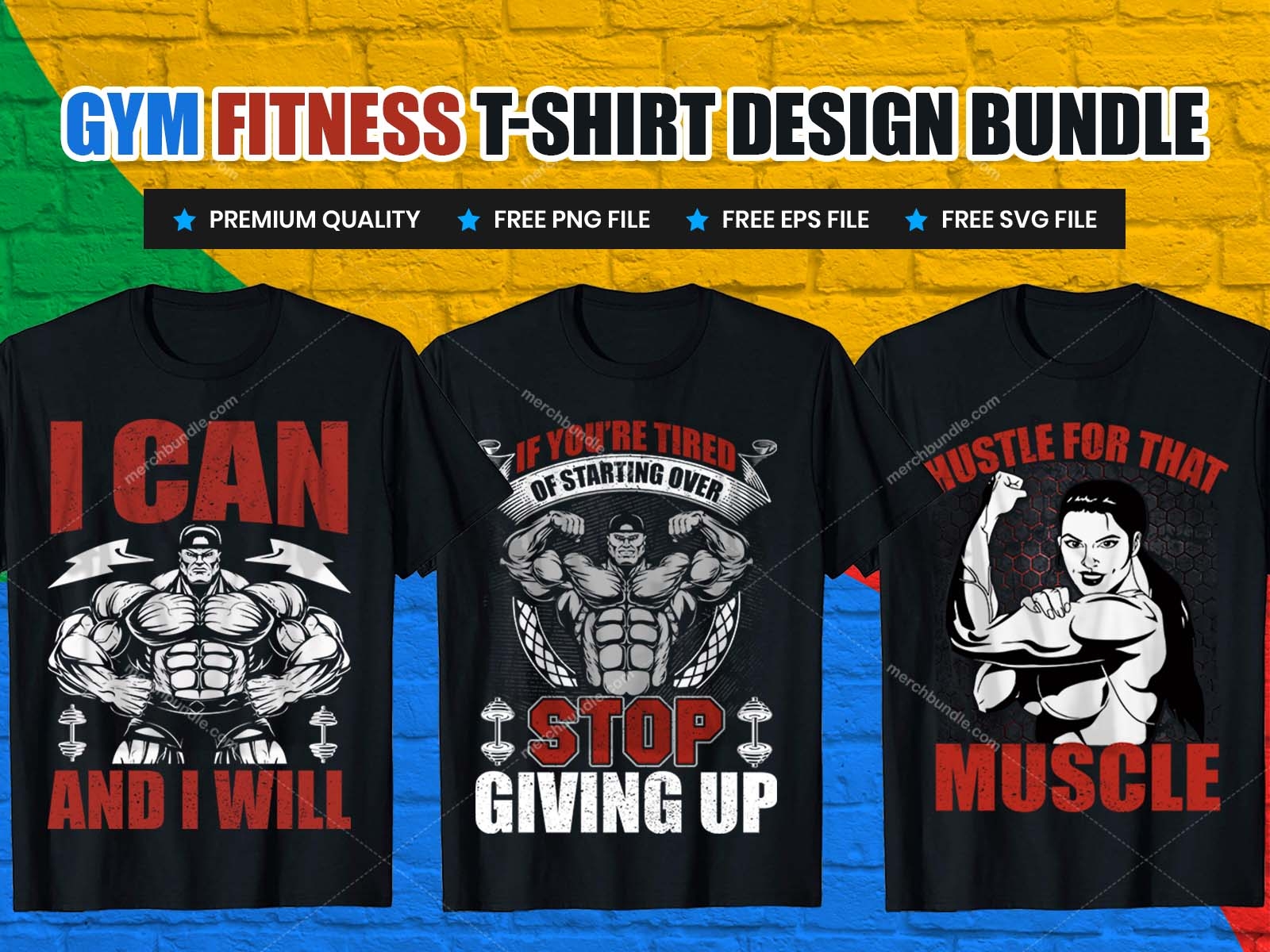 Best Gym Fitness TShirt Design Free Download. by Shohagh Hossen on