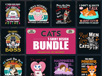 Download Cat T Shirt Design Bundle Free Download By Shohagh Hossen On Dribbble