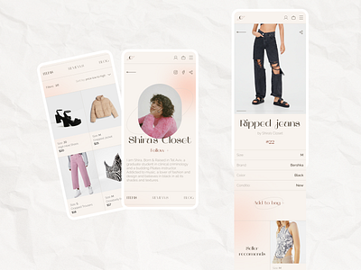 Online store concept design e commerce e shop minimal mobile online online store product page shop shopping store ui website