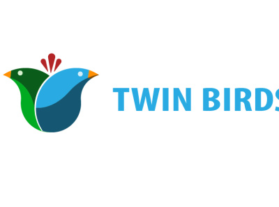 TWIN BIRDS LOGO branding design flat design illustration logo minimal modern logo simple simple logo