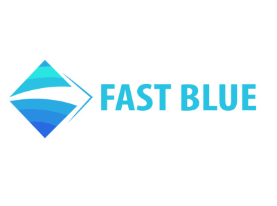 FAST BLUE branding design logo minimal modern logo simple simple logo