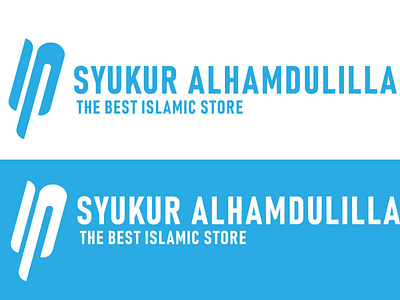 SYUKUR ALHAMDULILLAH LOGO STORE branding design logo minimal modern logo simple simple logo store vector