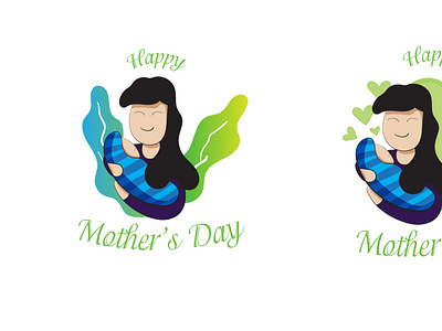 HAPPY MOTHER'S DAY ILLUSTRATIONS baby days flat happy mothers day i love you illustration life minimal mom vector