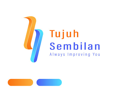 Tujuh Sembilan logo branding design flat gradient color logo minimal modern logo simple simple logo