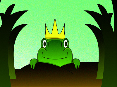 KING FROG beauty design frog illustraion illustration simple