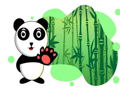 smile panda design flat design illustration illustrator minimal panda vector