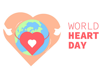 WORLD HEART DAY - FLAT DESIGN