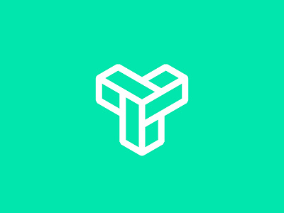 "T" logomark exploration branding flat icon logo minimal typography