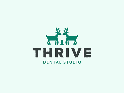 Negative space logo or dental studio