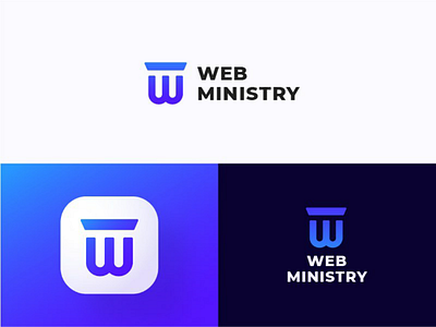 Logo for Web Agency column logo logo w logo webdesign