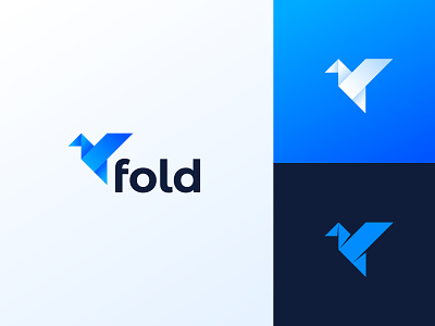 Fold Capital Logo bird logo fintech logo fold logo origami logo