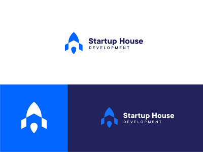 Logo concept for StartUp House brand branding house logo logo design logotype minimal rocket startup tech