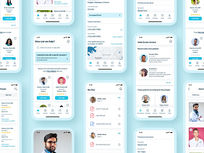 App concept to help people find best doctor for their needs app clean doctor medical medicine minimal modern product design tech ui