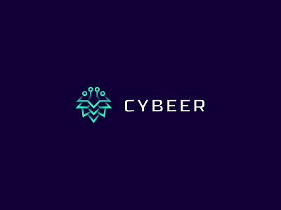 Logo for modenr Craft Beer beer branding craft cyber cyberpunk logo logotype minimal tech