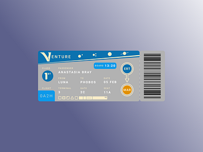 Boarding Pass Daily UI daily ui challenge design illustration logo space ui vector