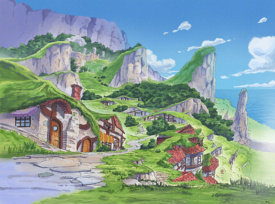 One Piece Illustration anime anime studio background background art design illustration onepiece