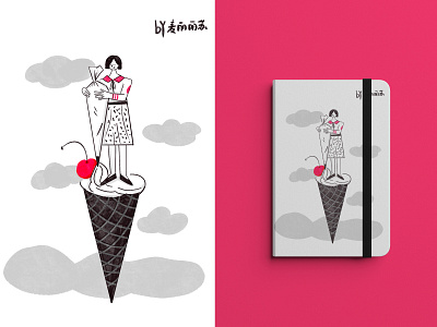 ice cream icecream 插画
