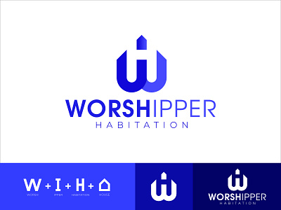 Worshipper Logo design branding clean design creative logo habitation logo logo brand mark logo branding design logo design minimalist logo organigation unique logo