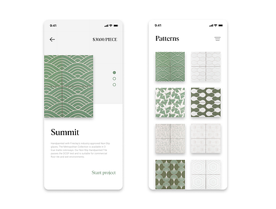 Tile App Study app app design button buy now cart colors design home house ios app minimal mobile product shop shopping app tile tiles ui white