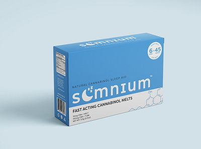 Somnium™ CBN Melts box design branding illustration logo package packaging vector