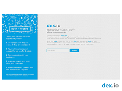"DEX.IO" Concept Work branding concept conceptual typography ui ux web