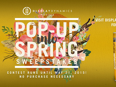 "Pop-Up Into Spring" Sweepstakes advertising branding concept design flat promotional typography