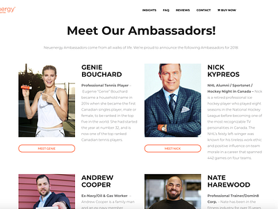 Neuenergy Ambassador Program 2018 brand branding campaign design landing page marketing marketing campaign