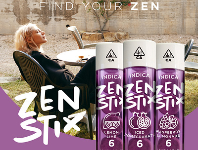 Zen Stix - Banner advertising branding design typography