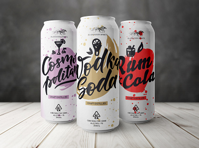 Plantation Spirits - Mixed Drinks Can Mockup advertising beverage branding cans concept design drinks mockup product design typography vector