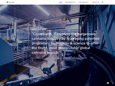 Cryopharm - Corporate Website app branding design landing page typography ui ux web