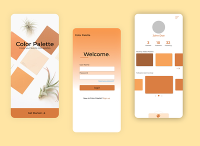 Color Pallete App Design app design figma minimal palette ui ux