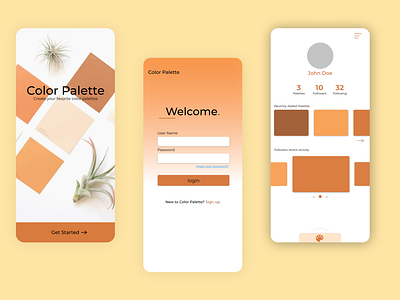 Color Pallete App Design