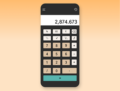 Calculator App design figma minimal ui ux