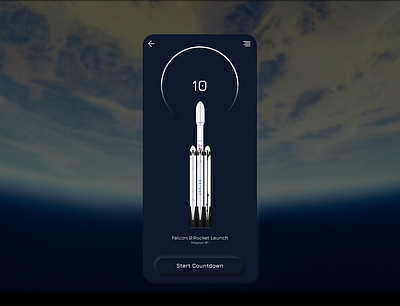 Daily UI 014 - Countdown Timer app countdown timer design figma minimal space spaceship timer ui ux