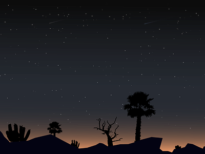 Desert sunset scene