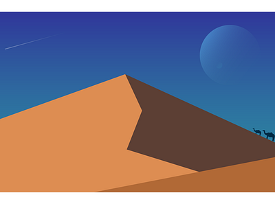 Desert Scene adobe illustrator illustration minimal palette vector