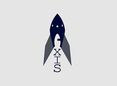 Logo Design Challenge #1 - Axis adobe adobe illustrator axis branding design flat icon illustrator logo logodesign minimal rocket rocketship typography ui