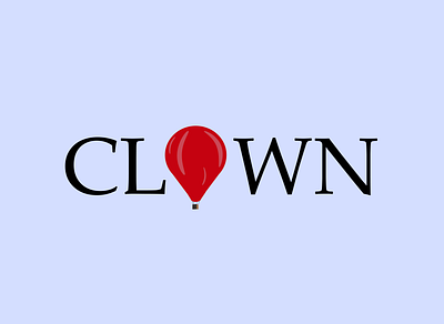 Logo Design Challenge #2 - Clown adobe adobe illustrator baloon branding clean clown design flat icon illustrator logo minimal typography ui