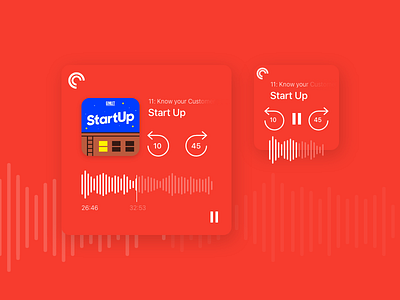 Pocket Cast Widget 2x design mobile ui ux