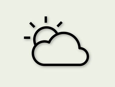 Partly Cloudy design graphic design icon illustration logo ui vector