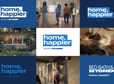 Home, happier @ Bed Bath & Beyond branding design design logo